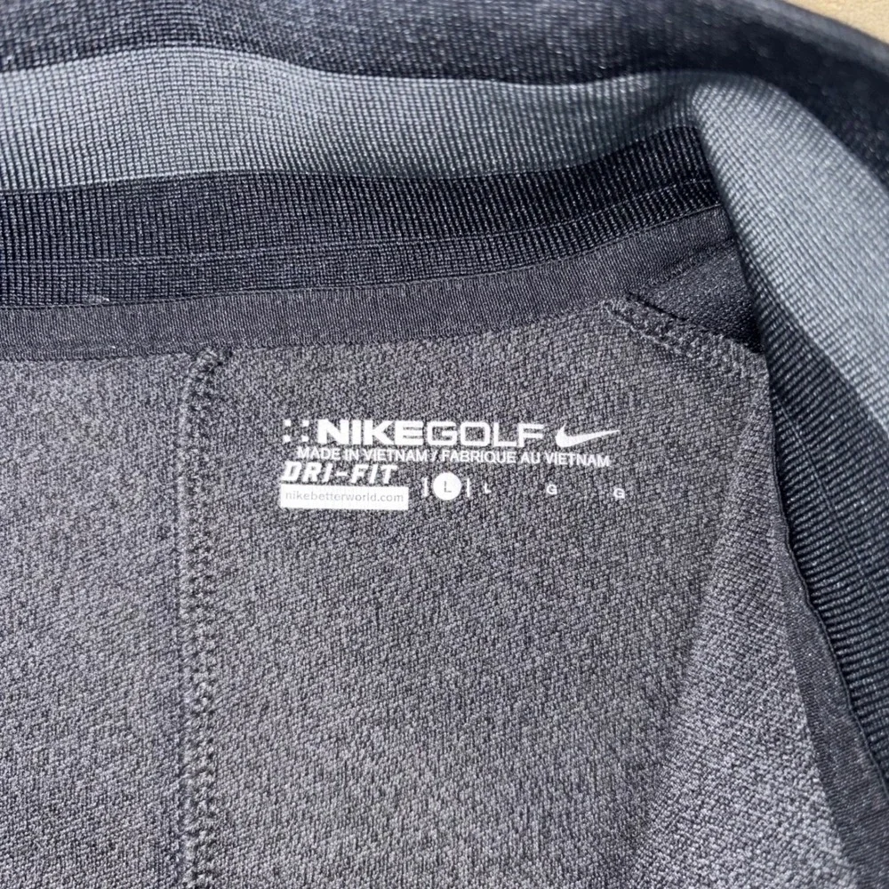 Nike Golf Womens Dri-FIT 1/2 Zip Pullover Grey Black Conqueror HealthEquity L